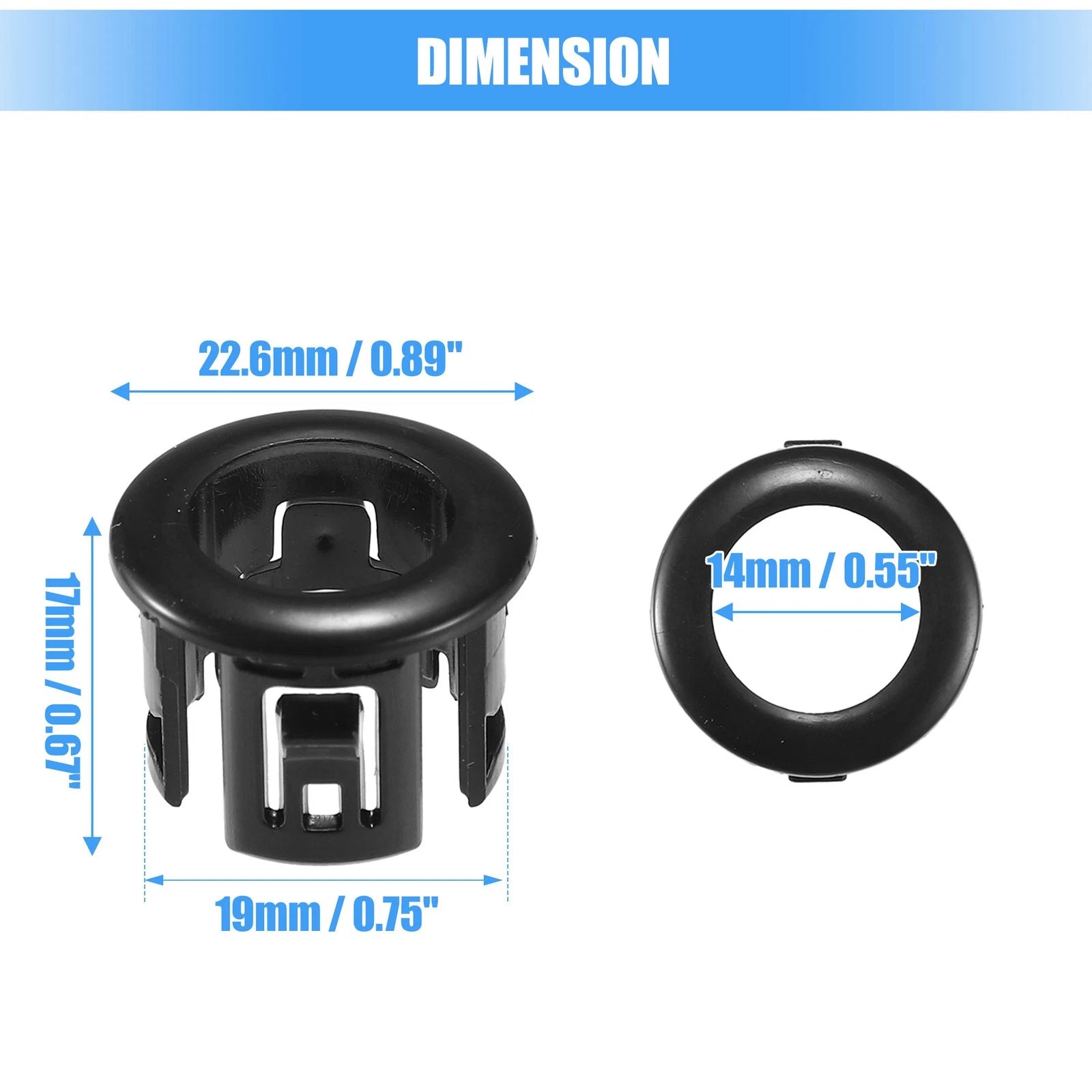 Set of 4 Parking Assist Sensor Bezels for Lexus ES350 (2007–2012) No. 8934833010