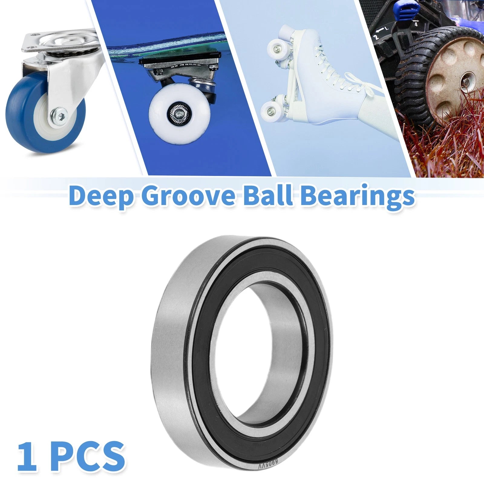 Deep Groove Ball Bearing 25x42x9mm for Scooter Skateboard (6905VV)