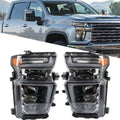 Set of 2 LED Headlights for Chevy Silverado 2500HD 3500HD (2020–2023)