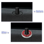 4X Red Bling Door Lock Stickers for Mercedes Benz E C Class GLC (2015–2019)