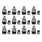 12pcs Chrome Valve Stem Bolts for ATVs, Lawn Mowers, Go-Karts, Hot Rods