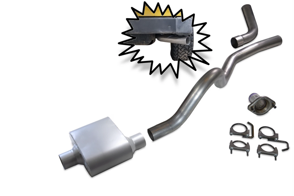 2.5" Aluminized Exhaust Kit for Jeep Wrangler TJ (1997–2000)