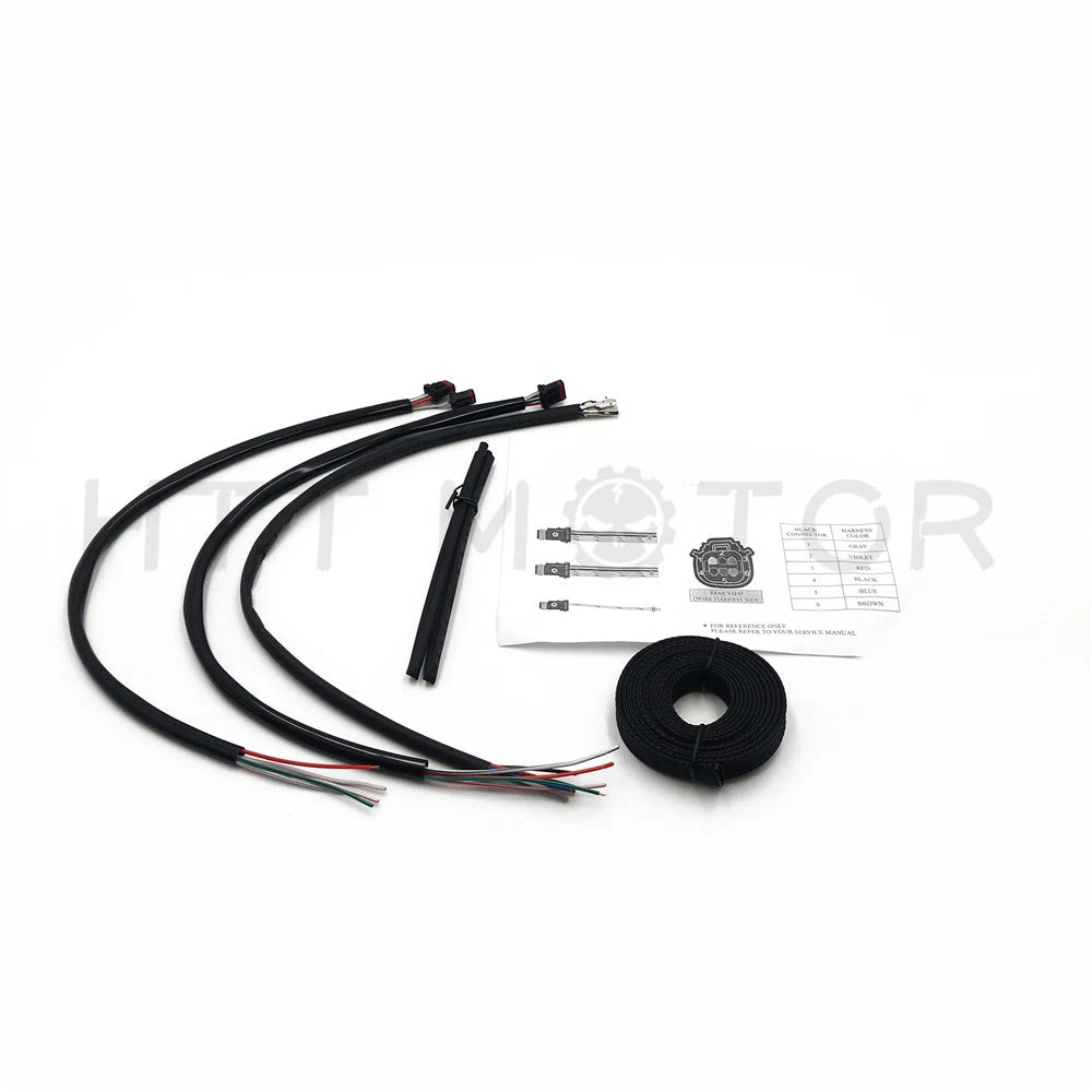 Complete Handlebar Cable Kit for Harley Touring (2014–2017) 10"-12" Stainless Steel