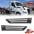 Set of 2 Black Fender Hood Grille Intake Vents for Freightliner Cascadia (2018–2025)