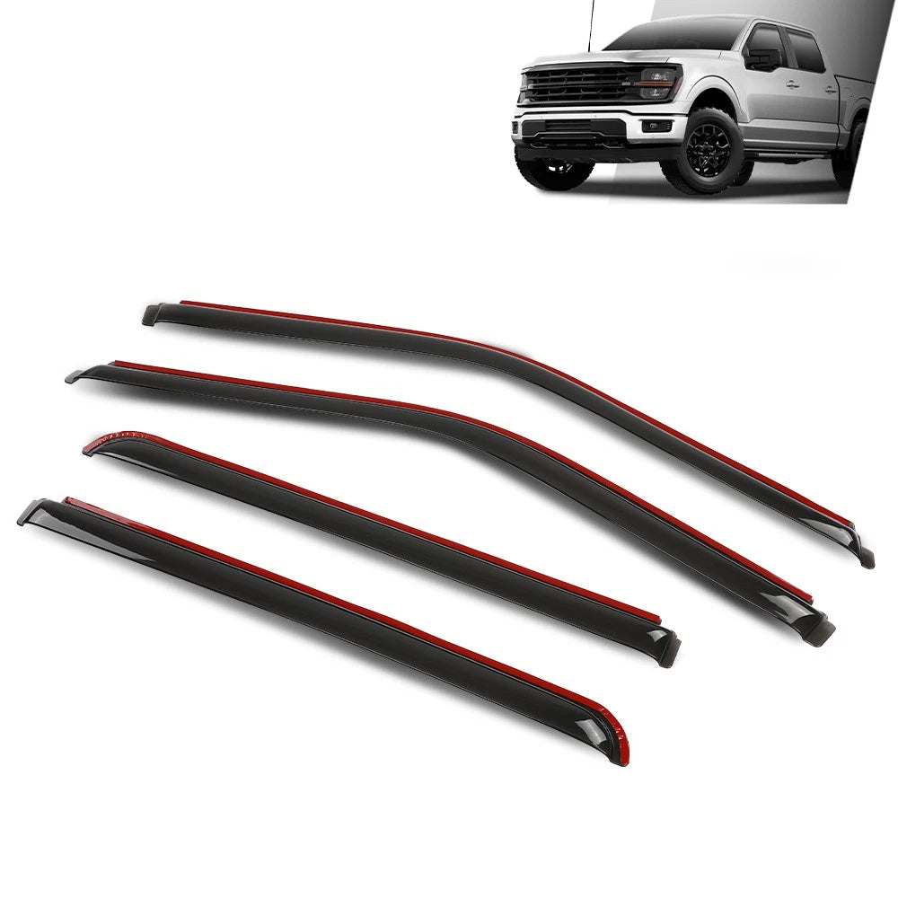 In-Channel Rain Guards for Ford F150 SuperCrew (2015–2024)