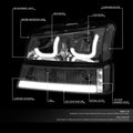 2X J-Halo LED DRL Smoked/Clear Headlight Bumper Lamp for Chevy Silverado (2003–2007)