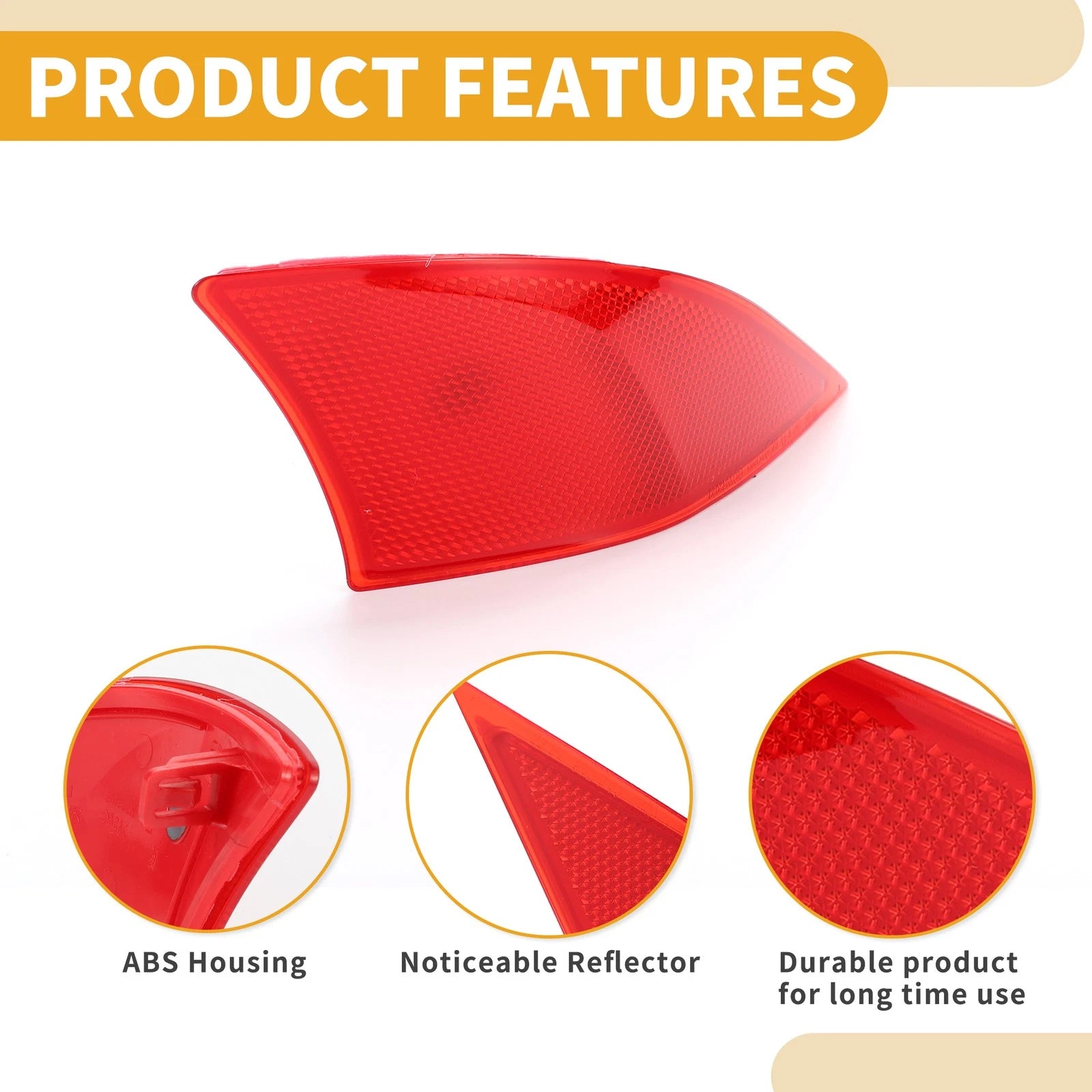 Rear Right Bumper Reflector No. 8191053051 for Lexus IS300 (2018–2021) Red