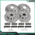 Set of 4 Drilled & Slotted Brake Rotors & Pads for Nissan Altima (2014–2018)