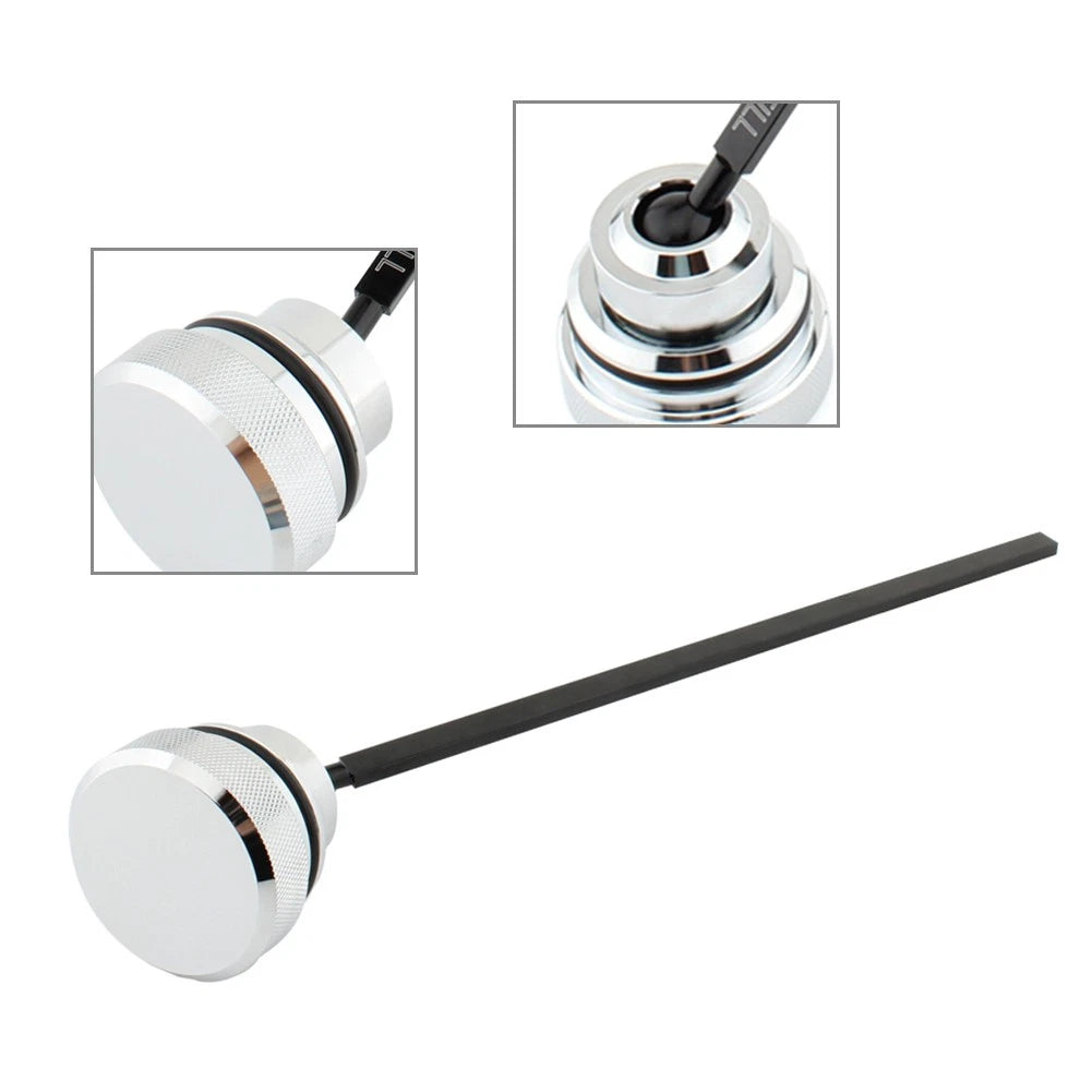 Oil Dipstick for Harley Dyna Wide Glide FXD FXDL (1991–1998) Chrome Aluminum
