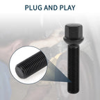 10 Pcs M14x1.5mm Ball Seat Wheel Lug Bolt 55mm Shank for Volkswagen Porsche 
