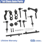 14pc Front Suspension Ball Joints Tie Rod Ends Kit for Ford Crown Victoria (1998–2002)