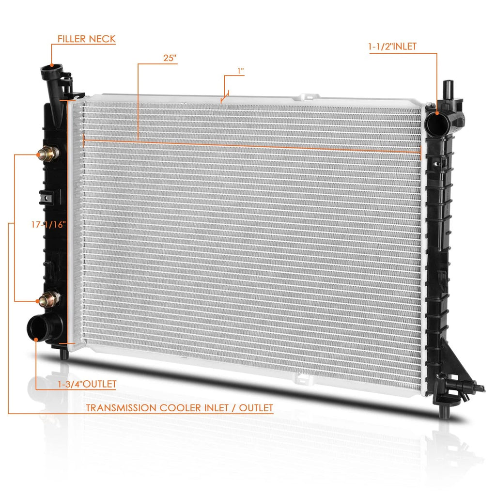 Aluminum Cooling Radiator for Ford Mustang 1997–2004 3.8L/3.9L AT DPI-2138