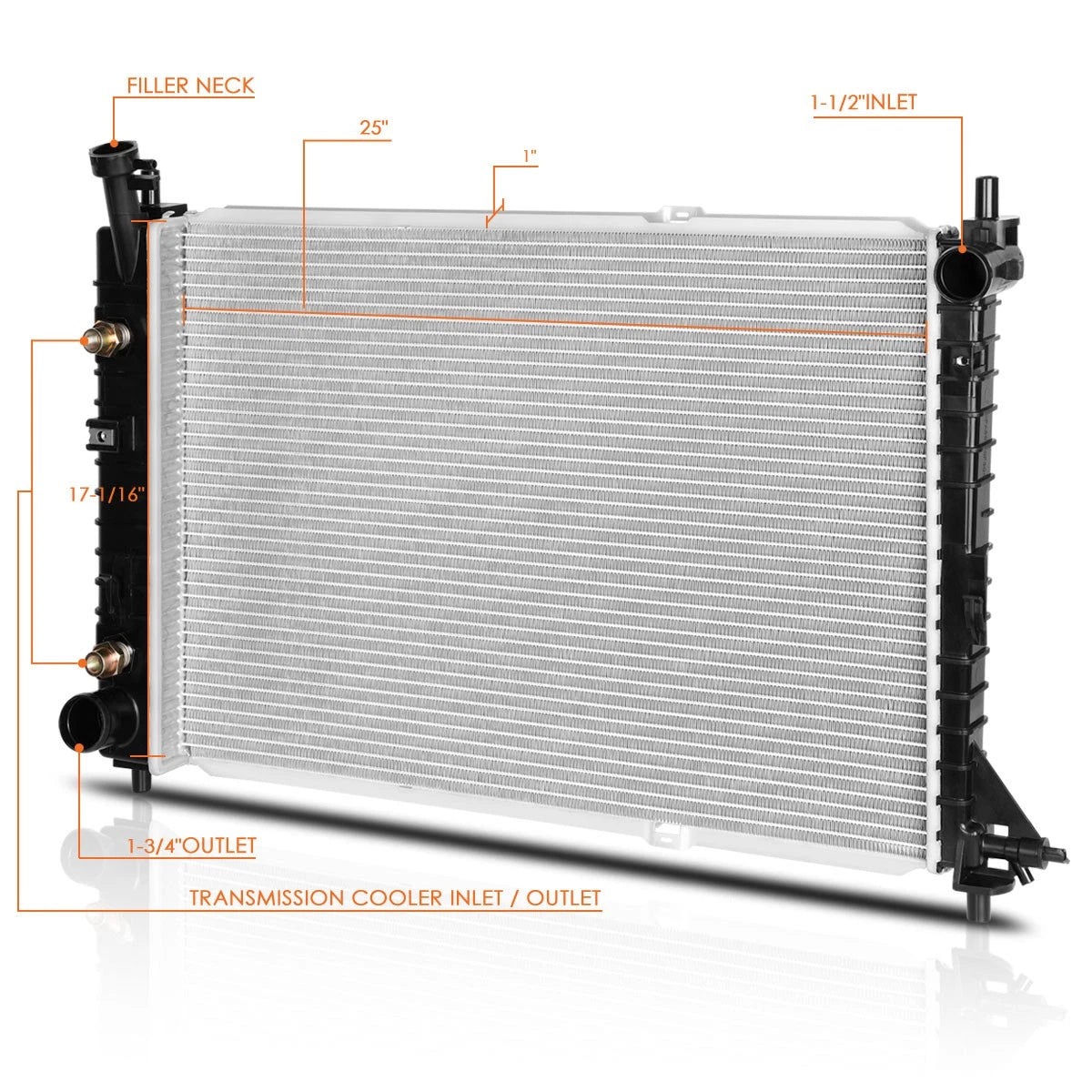 Aluminum Cooling Radiator for Ford Mustang 1997–2004 3.8L/3.9L AT DPI-2138