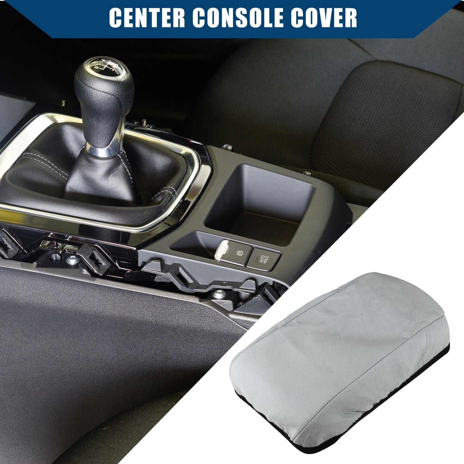 Center Console Armrest Cover for Buick Verano (2015–2016) Neoprene Gray 655692077399