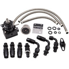 Adjustable Fuel Pressure Regulator Kit with 100 PSI Gauge AN6 Fitting for