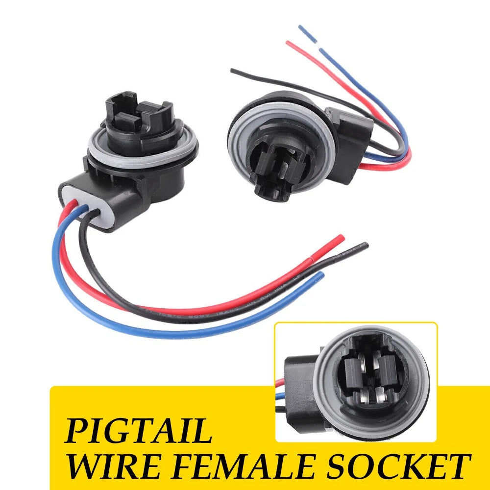 Universal Pigtail Wire Female Socket 3157 S for Turn Signal Park