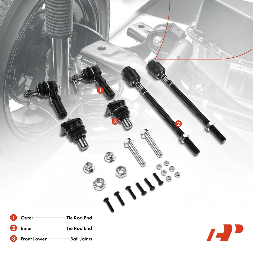 6x Front Tie Rod End Ball Joints for Chevrolet Lumina APV (1993–1996)