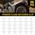 30pcs Fender Flare Retainer Clips for Jeep Wrangler JL (2018–2020)