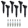 Set of 6 Ignition Coils & NGK Iridium Spark Plugs for Camry Highlander Sienna