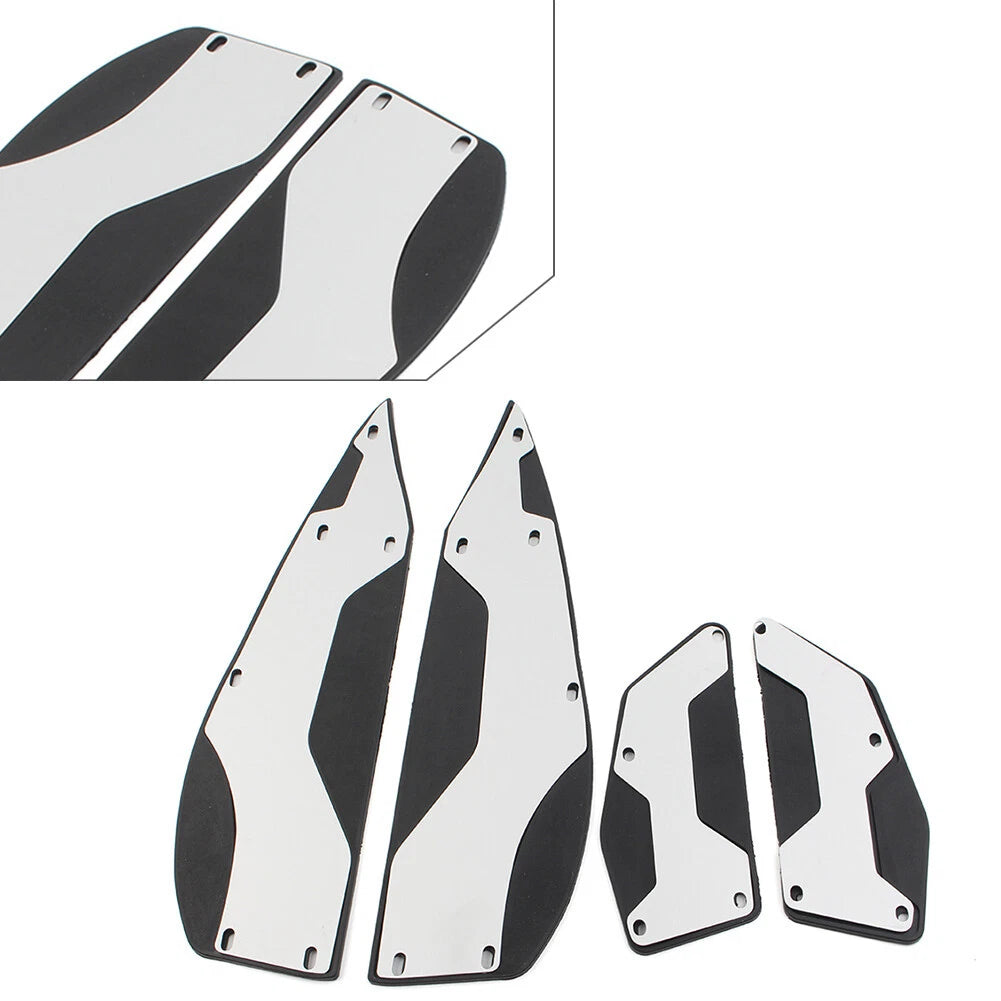 Silver Aluminum Floorboard Kit for Yamaha XMAX 300 250 400 (2017–2023)