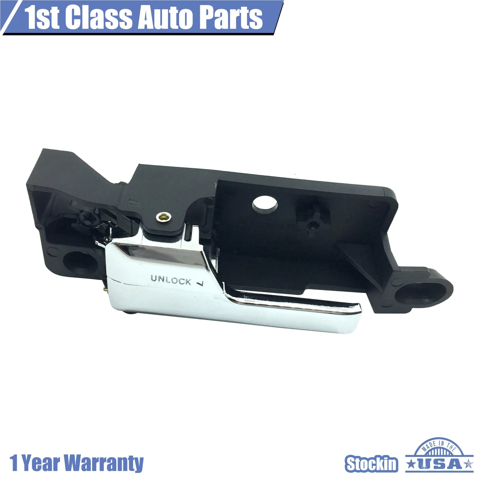 Chrome Interior Door Handle for Ford Mercury Lincoln (Fits Rear Left)