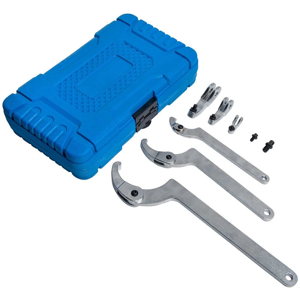 8pc Adjustable Hook Pin Spanner Wrench Tool Set 35mm-120mm