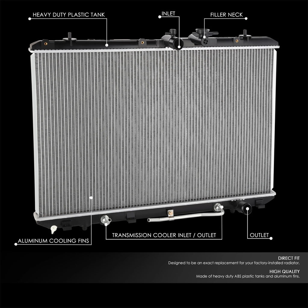 Aluminum Core Radiator for Toyota Highlander 2008–2013 DPI 13023