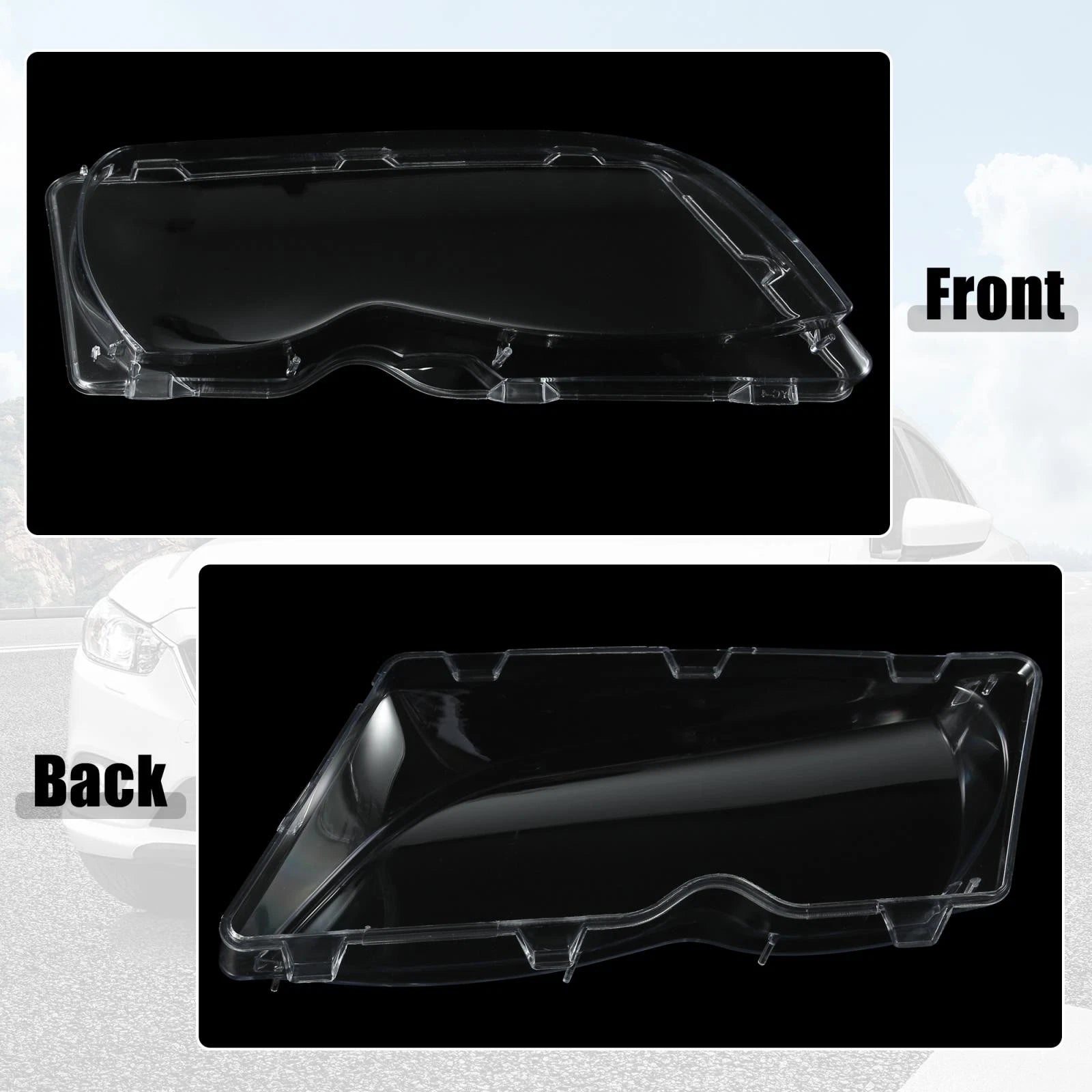 Right Headlight Lens Cover for BMW E46 (2002–2005) 63126924046
