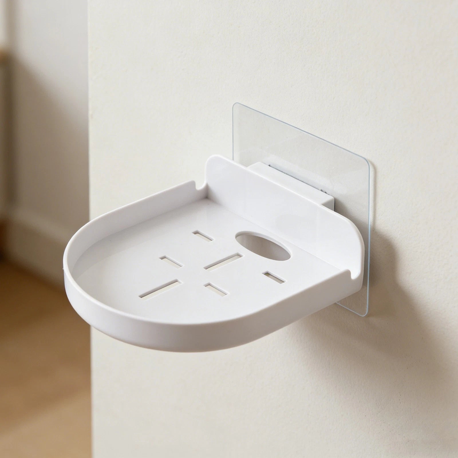 2 Pack Acrylic Floating Shelf for Baby Monitor Wall Mount (No Drilling)