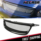 Mesh Front Grille for Toyota Corolla (2003–2007) Glossy Black Metal