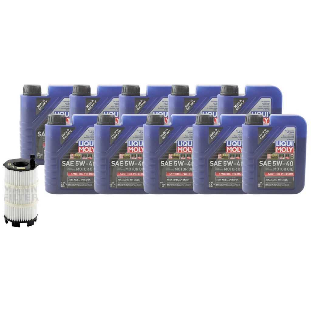 Liqui Moly 10L Synthoil Premium 5W-40 Engine Oil Change Kit for RS4 S8 (2001–2020)