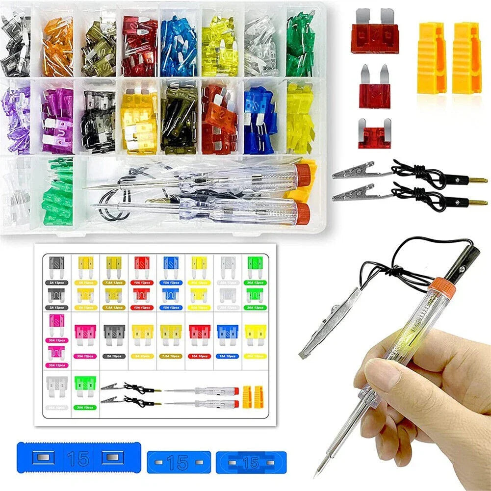 Fuses 306Pcs for Car Fuses Kit with Puller & Tester