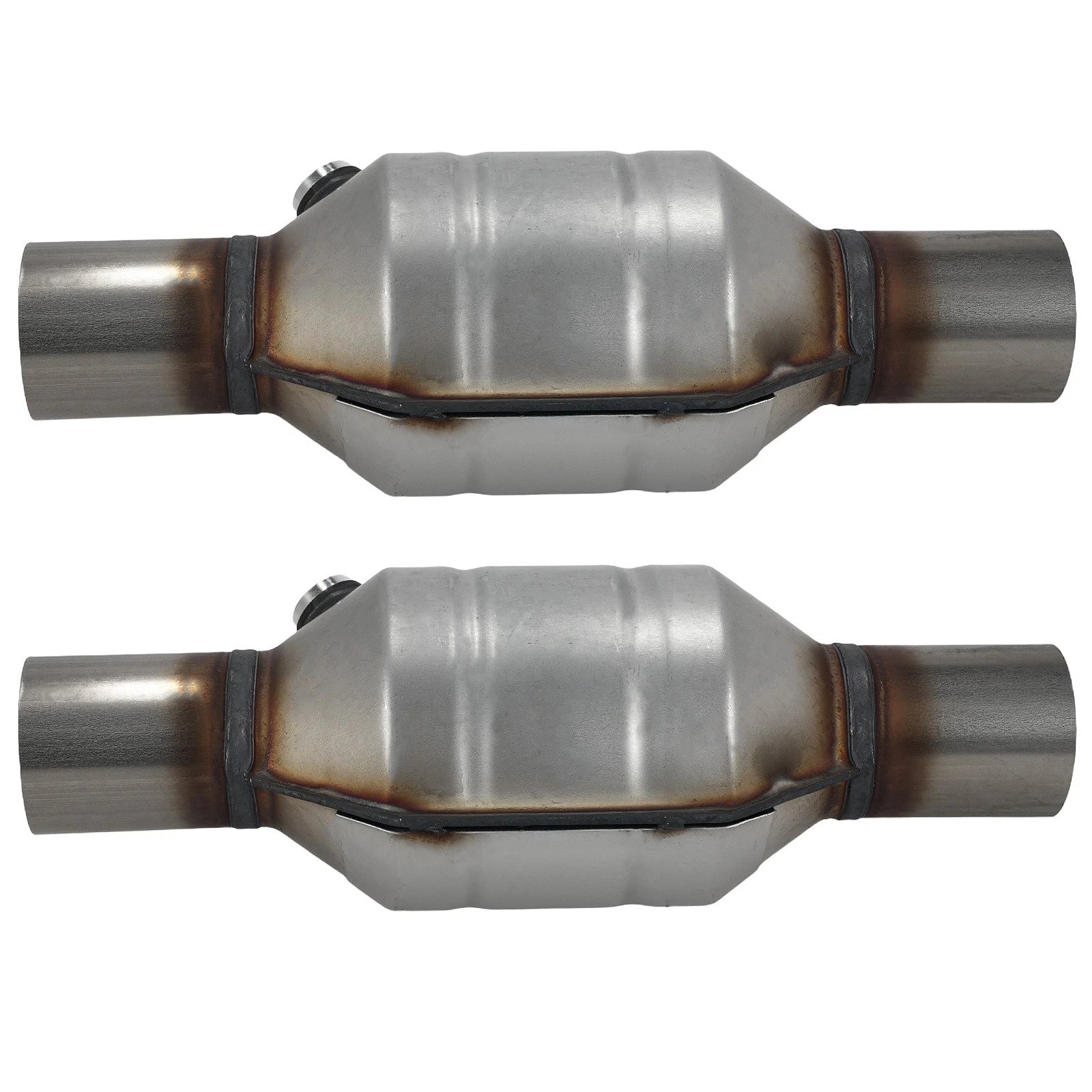 2X 2.25" Inlet/Outlet Universal High-Flow Weld-On Catalytic Converter 53005
