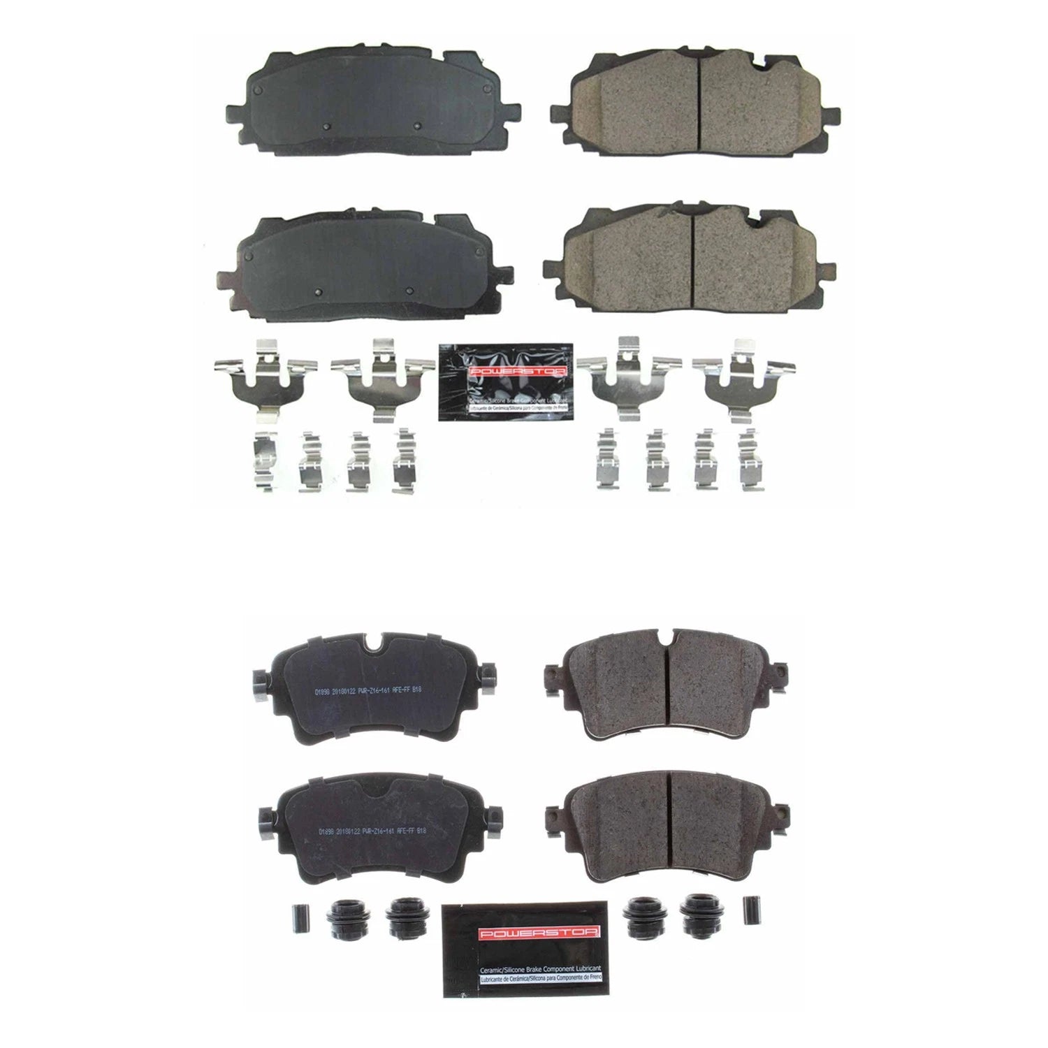 PowerStop Z23 Carbon-Fiber Ceramic Disc Brake Pads Kit for Audi A6 Quattro