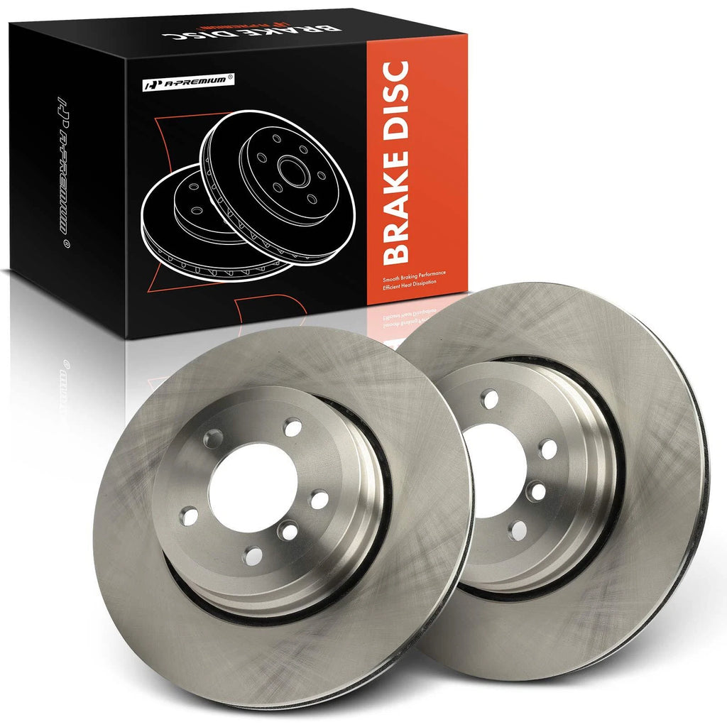 2X Rear Disc Brake Rotors for BMW E65 750i 750Li 760i 760Li (2002–2008)