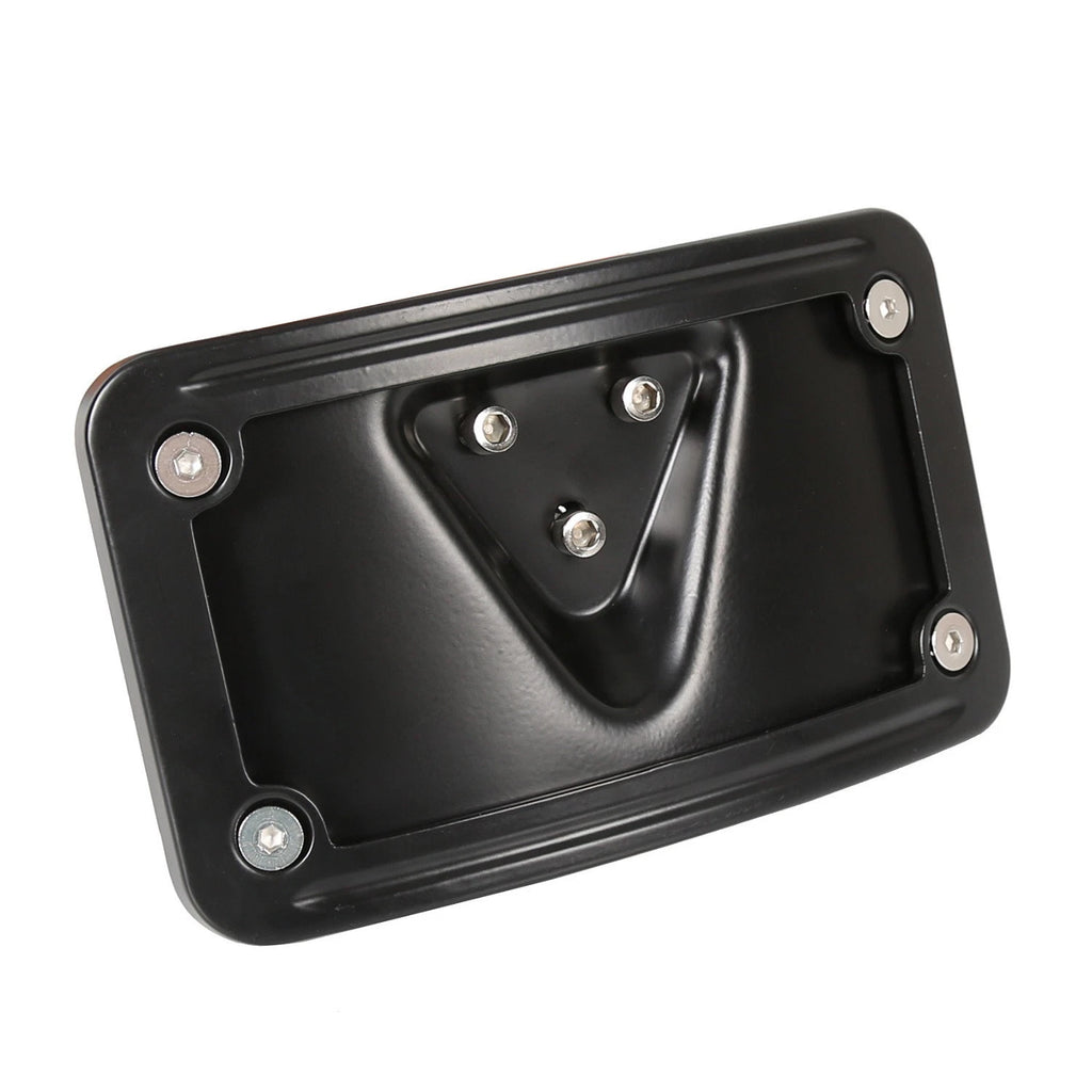 Curved Laydown License Plate Mount Bracket for Harley Dyna Softail Sportster