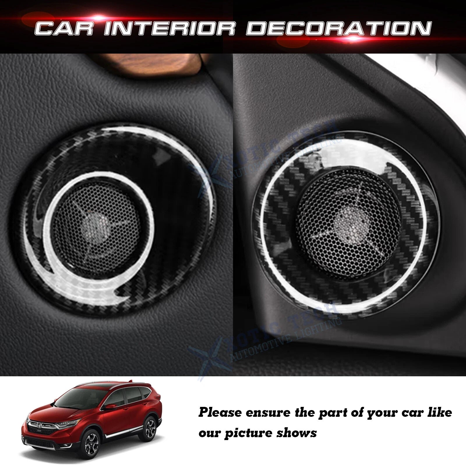 Carbon Fiber Sound Circle Trim for Honda CR-V (2017-2022)