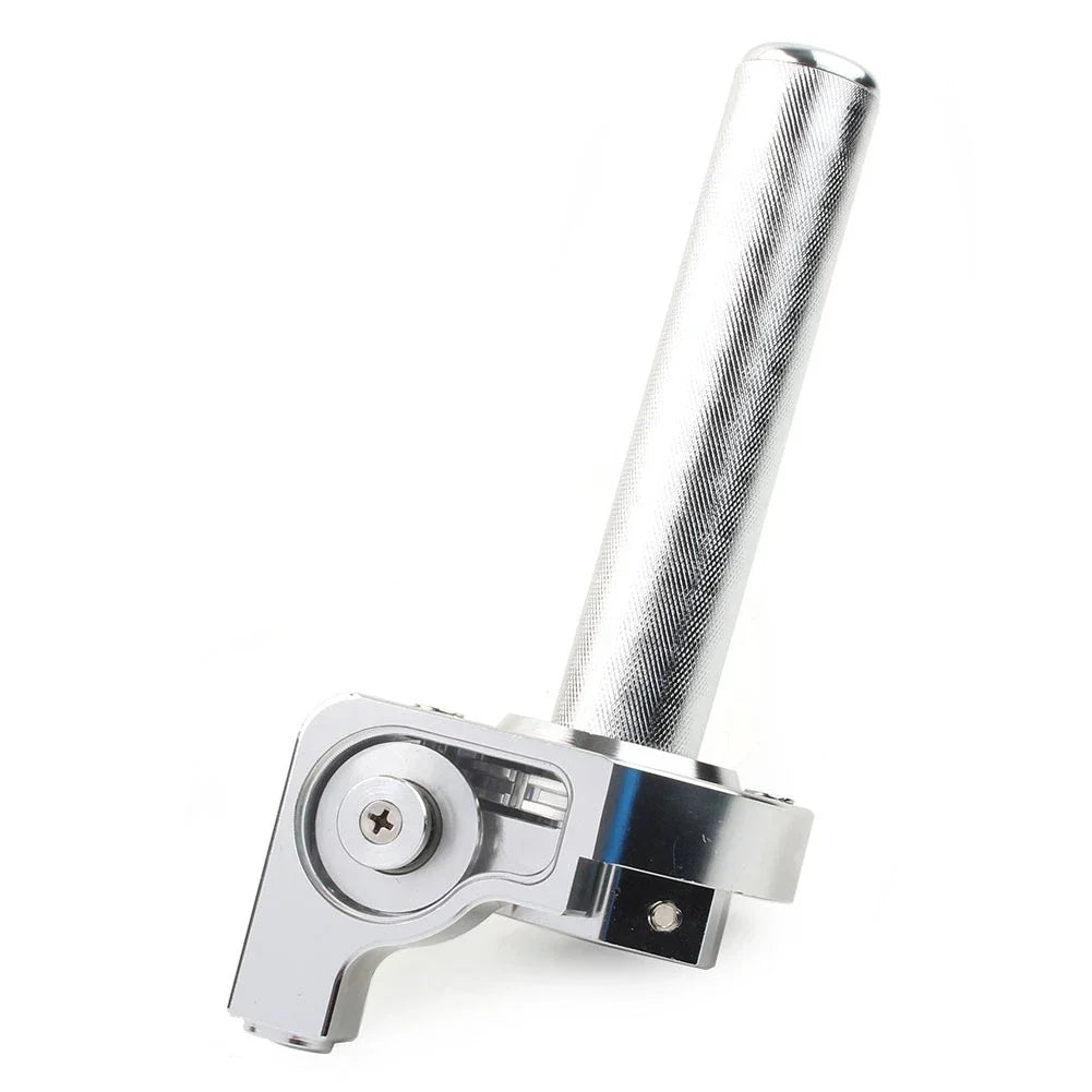 CNC 7/8'' Motor Handlebar Twist Throttle Accelerator Grip for Universal Silver