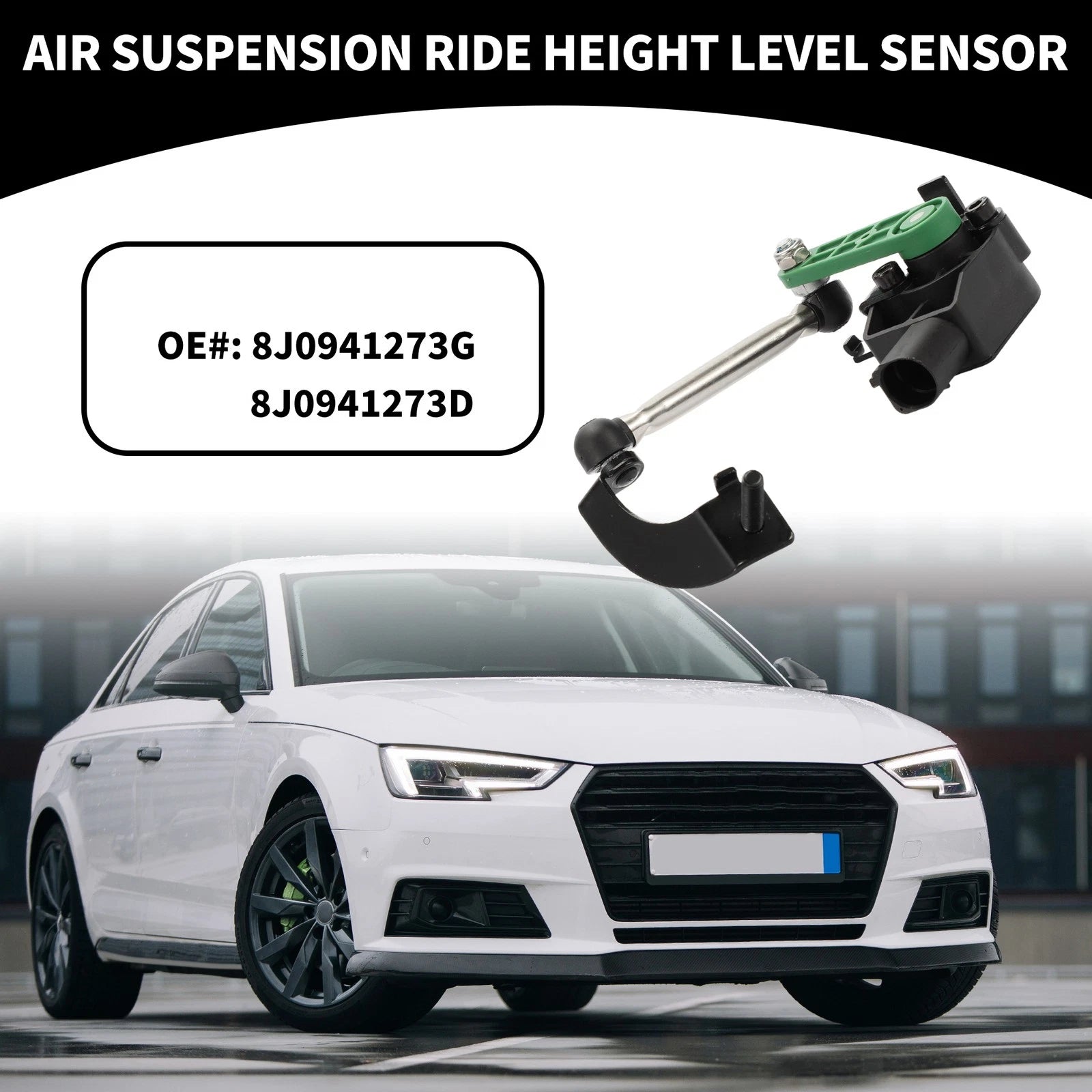 Front Left Air Suspension Ride Height Level Sensor 8J0941273G for Audi A3 (2004–2013)