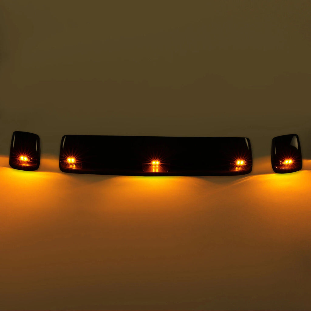 Set of 4 Amber Cab Roof Marker LED Lights for Chevy Silverado GMC 2500HD 3500HD (2015–2019)