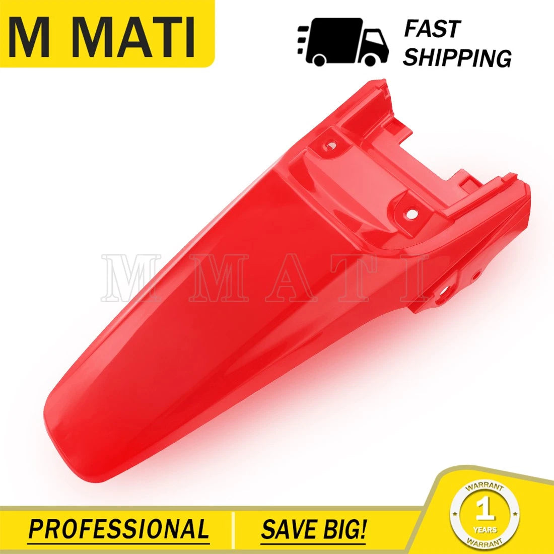Red Plastic Rear Fender for Honda CRF80F CRF100F (2004–2008)