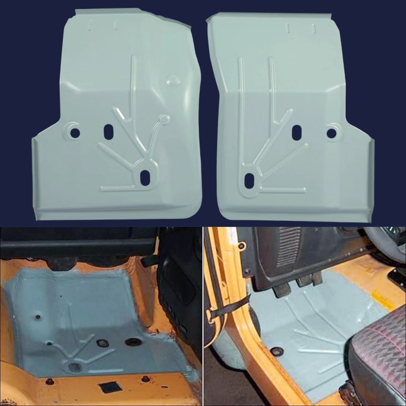 Set of 2 Steel Front Floor Pans for Jeep Wrangler TJ (1997–2006)