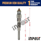 3X Glow Plug for Kubota D722 D902 D905 D1005 D1105 (16851-65510, 16851-65512)