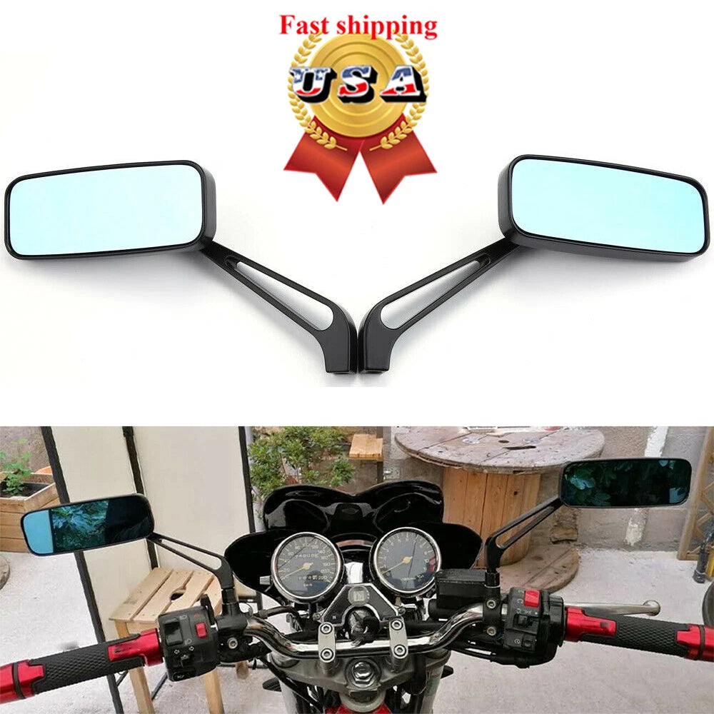 Set of 2 Black Rectangle Rear View Mirrors for Honda Ruckus 50 (2003–2023)