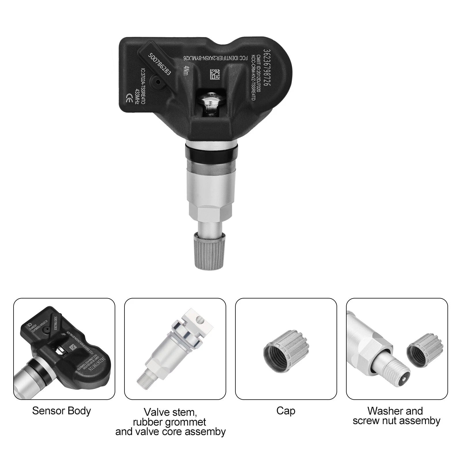 4X TPMS Tire Pressure Sensor for BMW M5/M6/Z4 (2006–2010) 36236798726