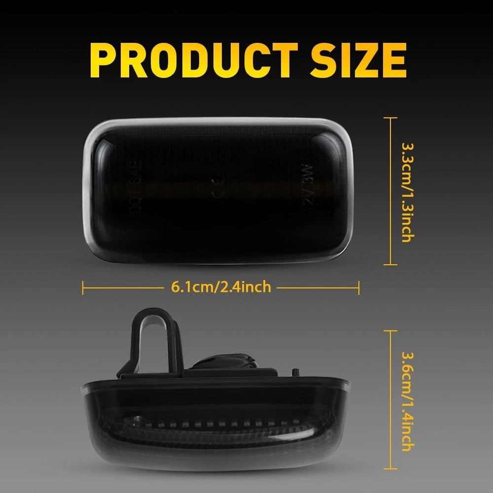 Amber Red LED Fender Lights for Chevy Silverado 2500HD 3500HD (2015–2023)