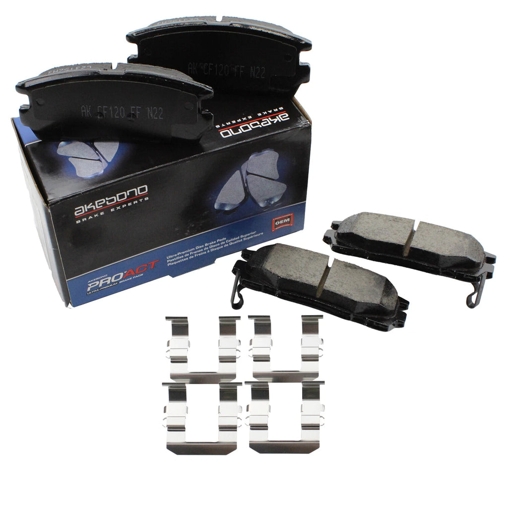 Set of 4 Akebono ProACT Rear Ceramic Disc Brake Pads for Chevy GMC Saturn Pontiac Suzuki