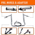 12" Miter Cut Prewired Handlebar for Harley Street Glide/Electra Glide (2016–2023)