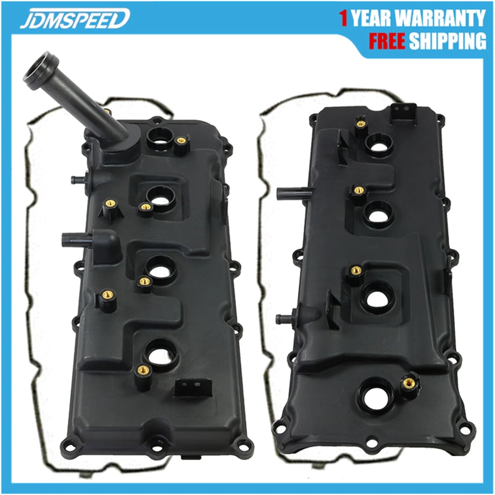 Engine Valve Cover Set with Gasket for Nissan Pathfinder Armada Titan (2005–2021)