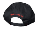 Black Red Box Crest Adjustable Strapback Hat for Dixxon Flannel Co